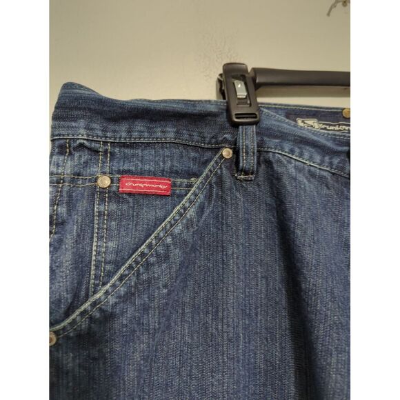 Drunknmunky Baggy Jeans Mens 42X34 Medium Wash Distressed 90s Y2K Straight - Picture 4 of 13